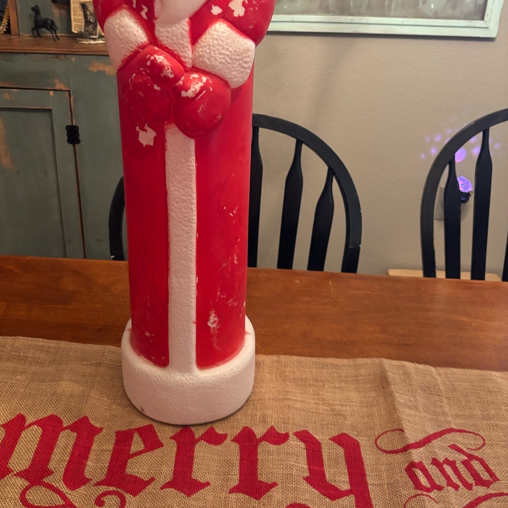 Blowmold Christmas Santa, Don Featherstone. Skinny pencil style 39” tall. - Picture 3 of 12